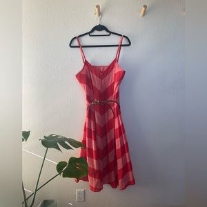 VINTAGE Chevron Spaghetti Strap Dress